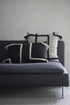Viale, Cushion Cover, H40xW60cm, Black/Beige, Thassels